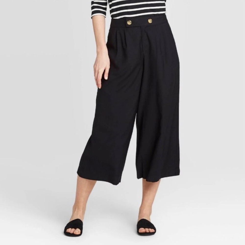 (New) Who What Wear Black Wide Leg Pants